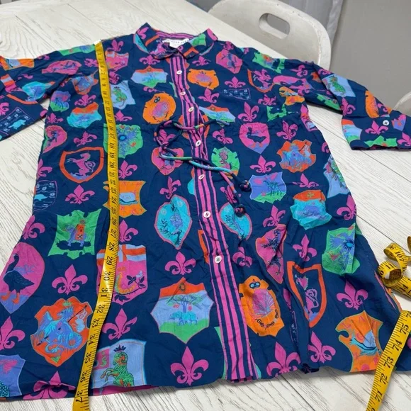 Gretchen Scott Designs Pink and Purple Buttoned Midi Sundress - Picture 7 of 9